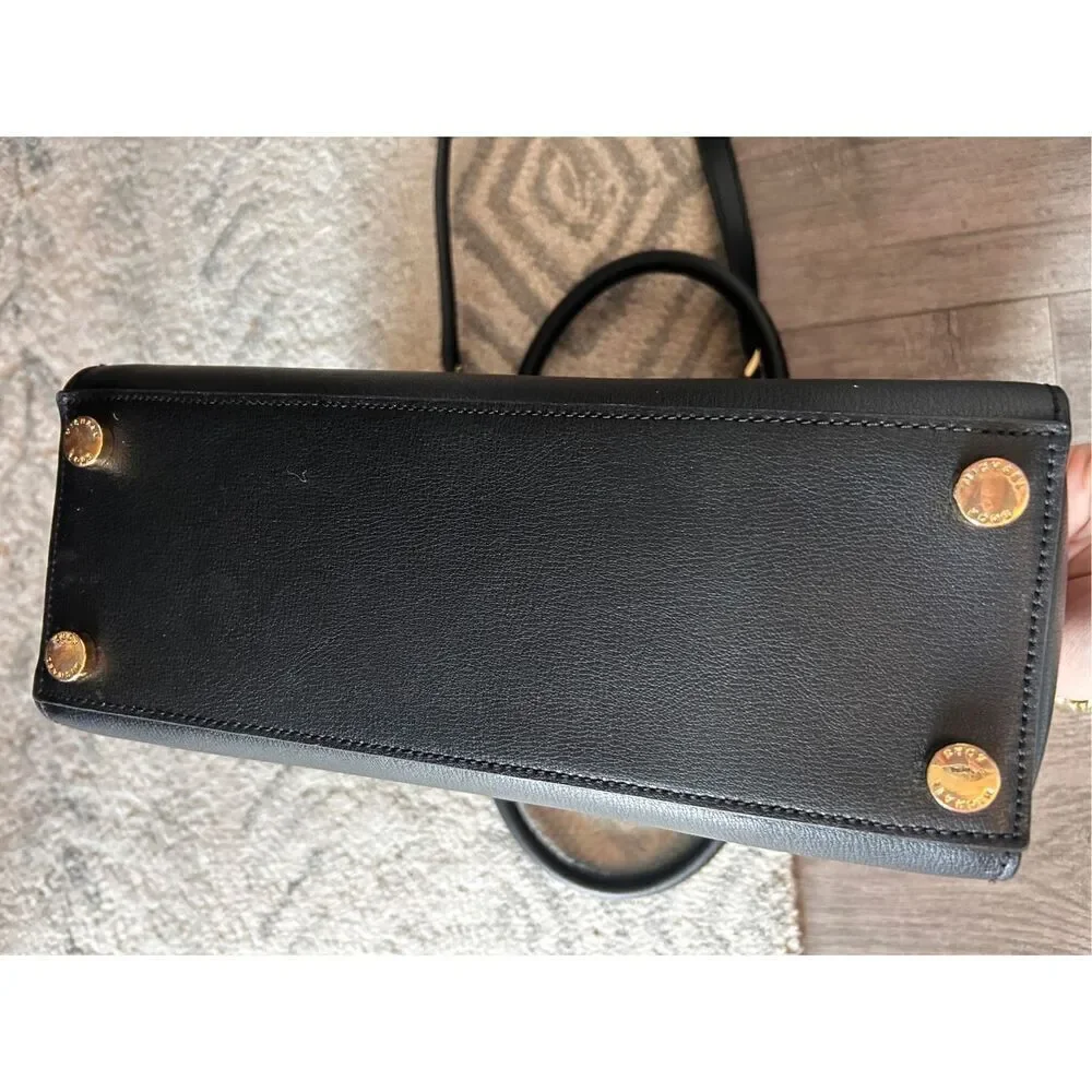 Michael Kors Ellis Satchel Leather Black Crossbody Belt - Picture 8 of 8